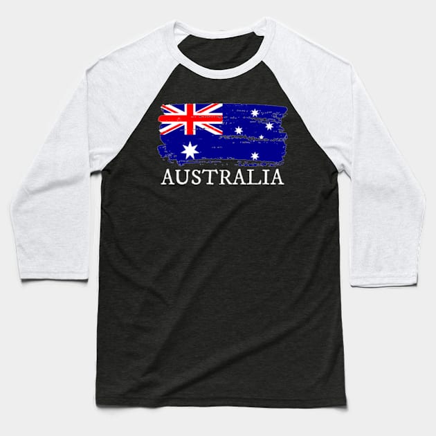 Australia Baseball T-Shirt by Shiva121